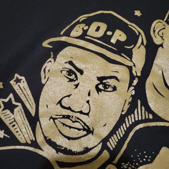 NY Hip Hop Legends Shirt Black Gold KRS One LL Cool J Rakim Big Daddy Kane Large - Picture 4 of 7